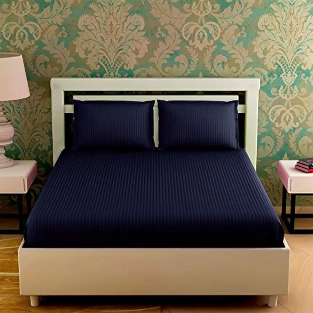 Fitted King Size bedsheet Cotton | Elastic bedsheet