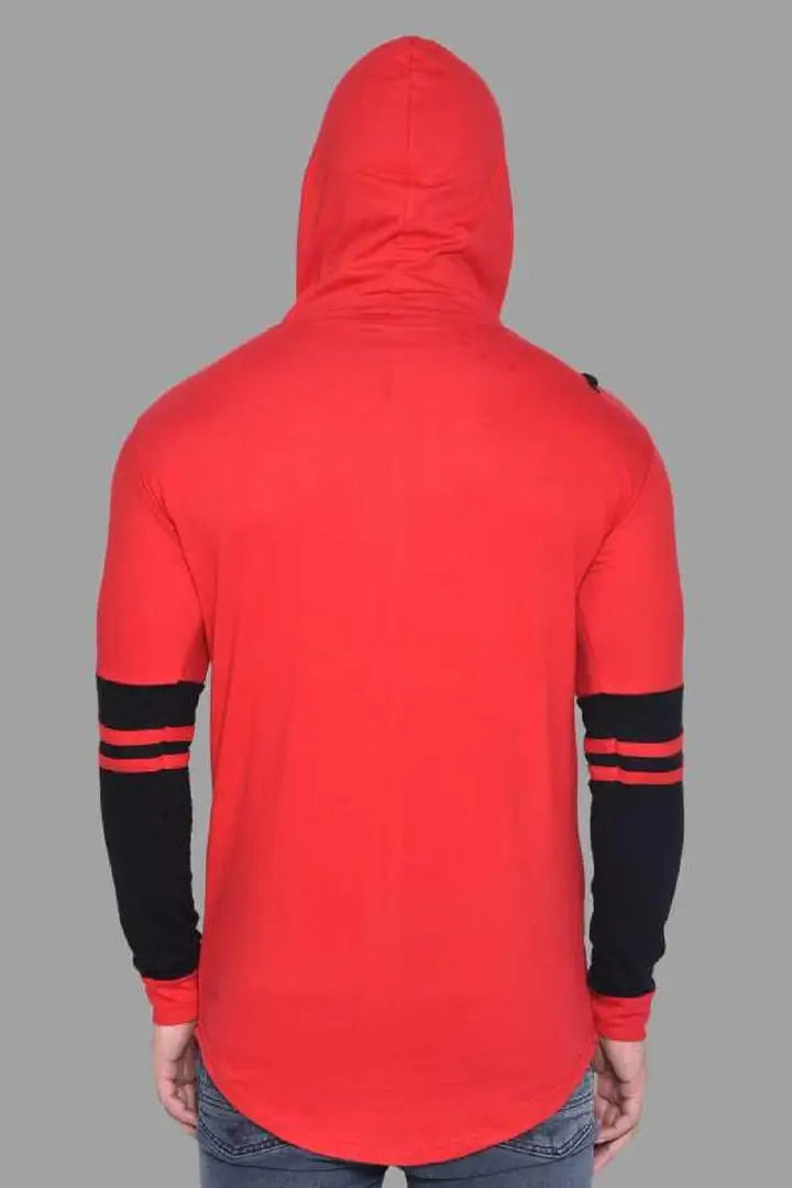 RiseMax Striped Cotton Blend M25 Full Sleeve Hoodie Regular Fit T-Shirt for Men