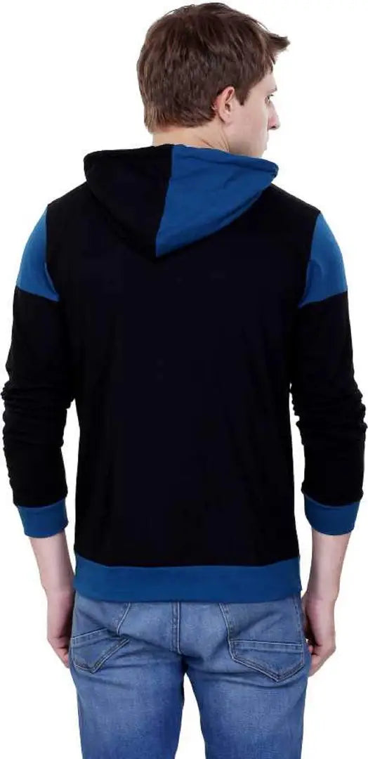 RiseMax Colourblocked Cotton Blend M26 Full Sleeve Hoodie Regular Fit T-Shirt for Men