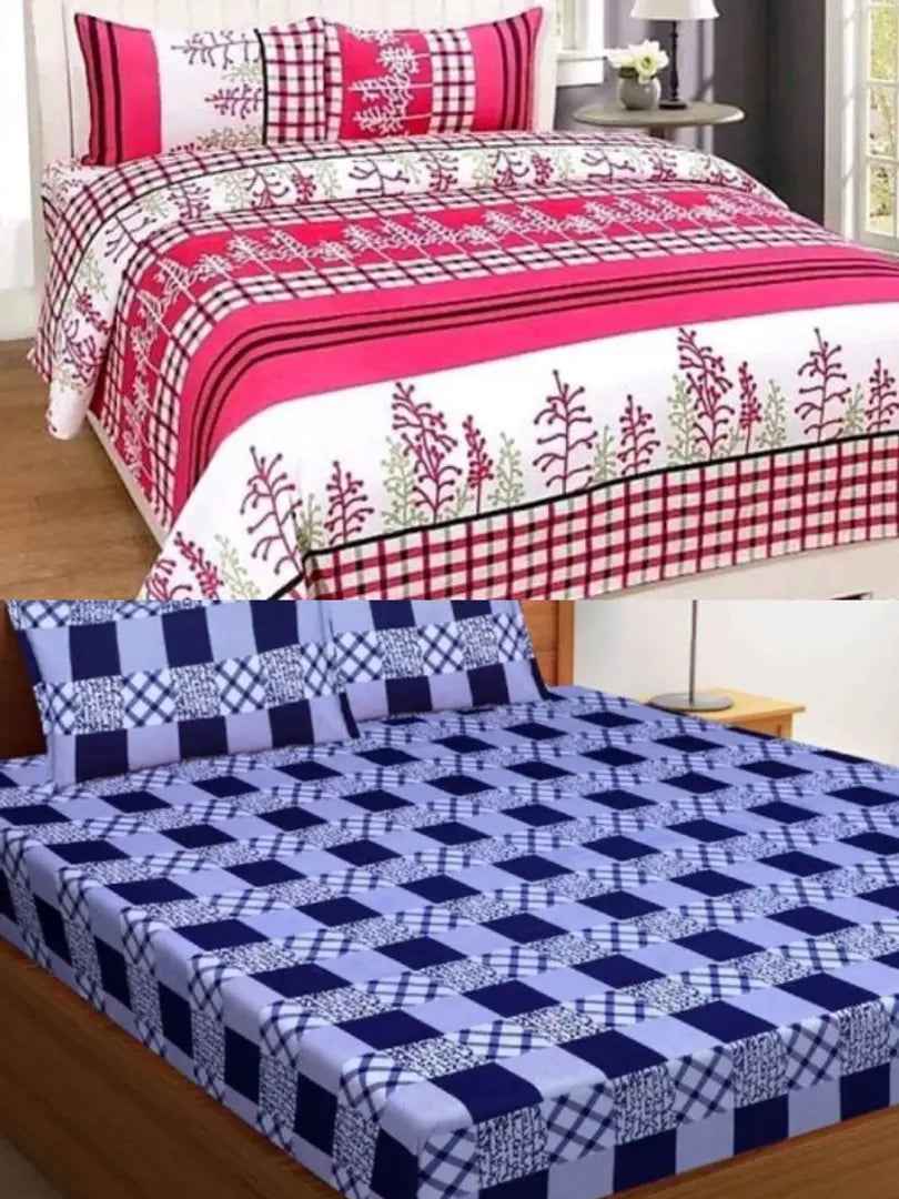 poly cotton bedsheet combo