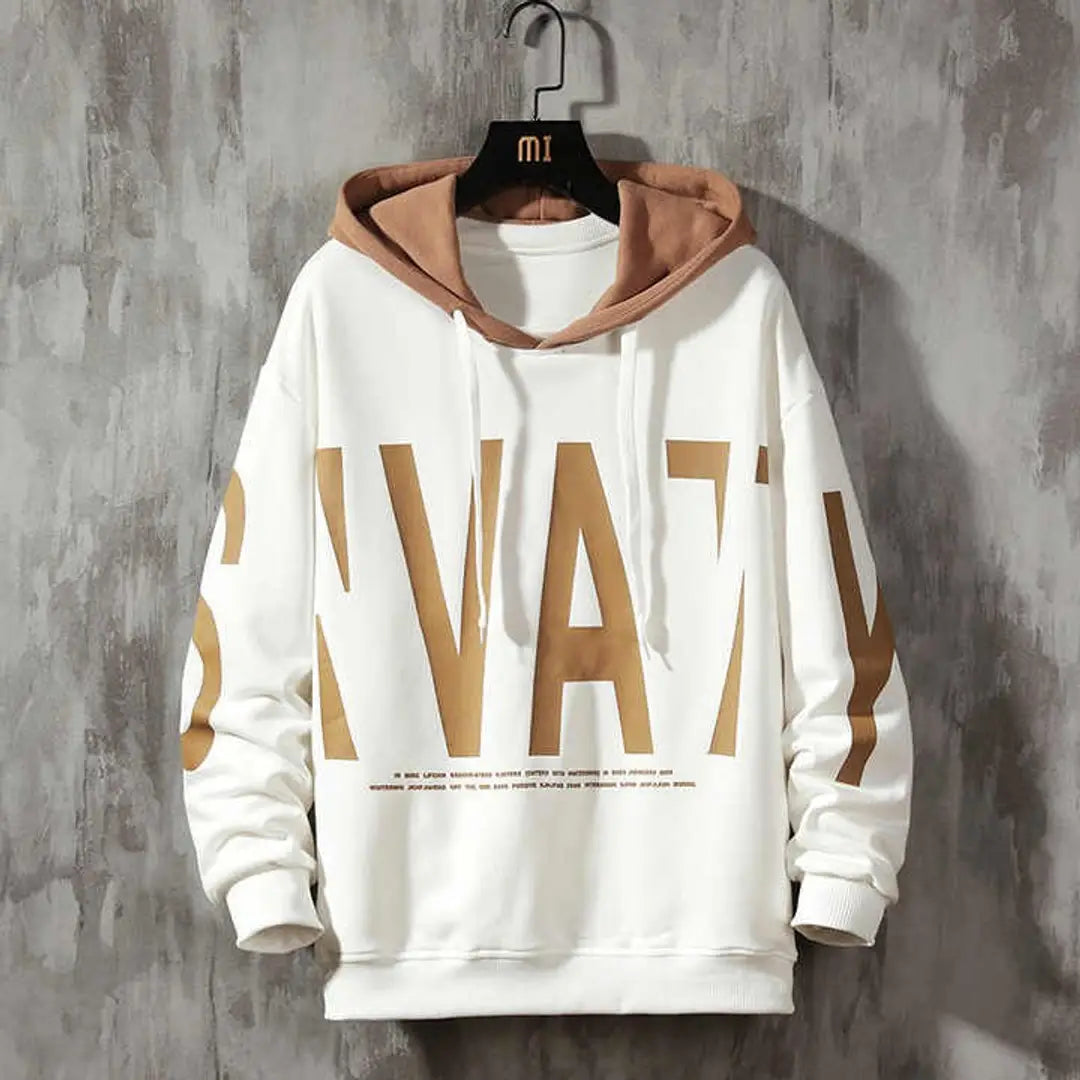 Trendy Fleece Printed Hoodies Sweatshirt For Men