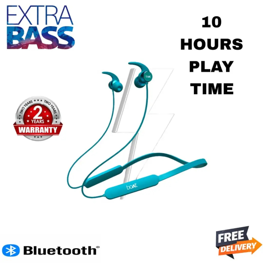 Rockerz 255 Pro with Fast Charging Bluetooth Headset (Teal Green, In the Ear)