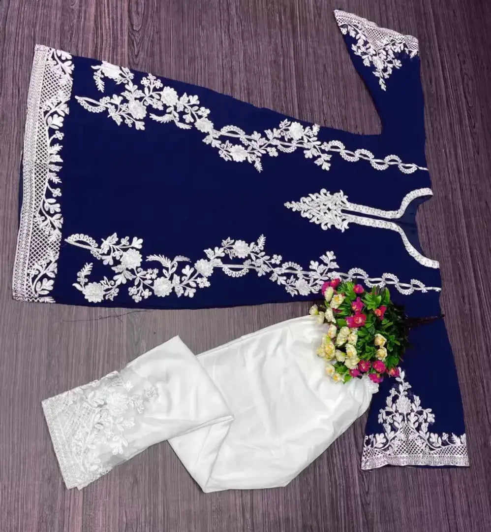 Women Kurta and Pant Blue