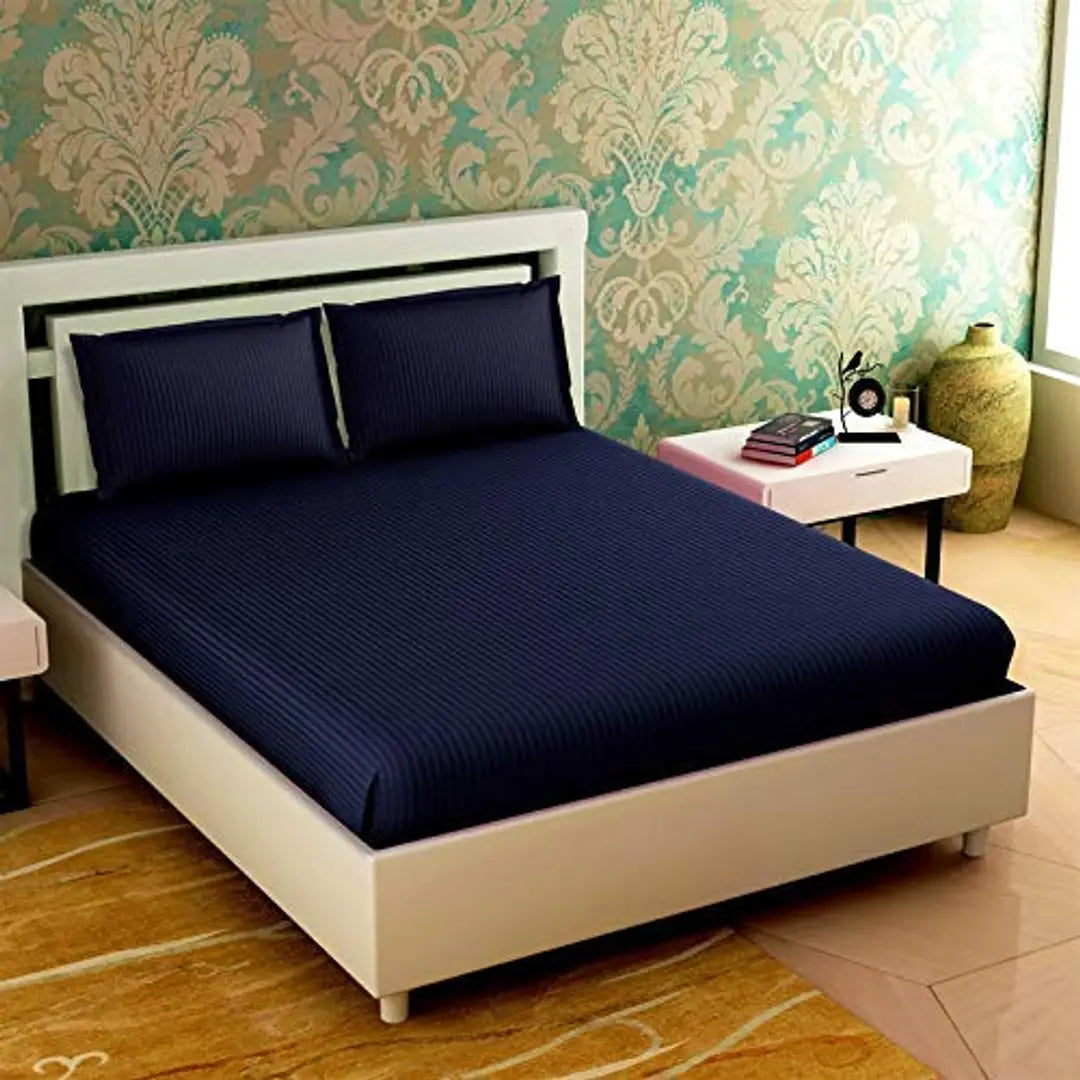 Fitted King Size bedsheet Cotton | Elastic bedsheet