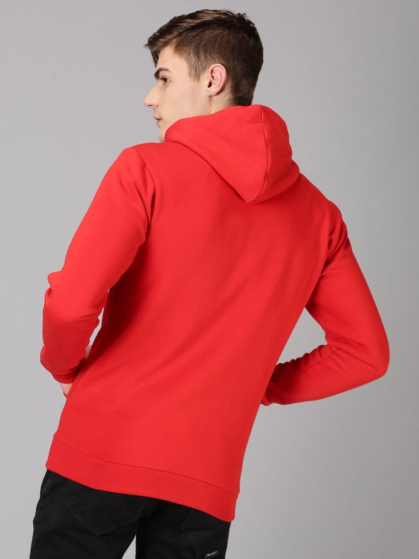 Urgear Fleece Solid Full Sleeves Regular Fit Mens Hoodie
