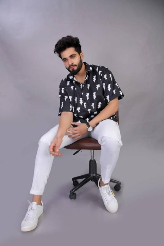 Brown Brothers Cotton Blend Printed Half Sleeves Regular Fit Mens Casual Shirt