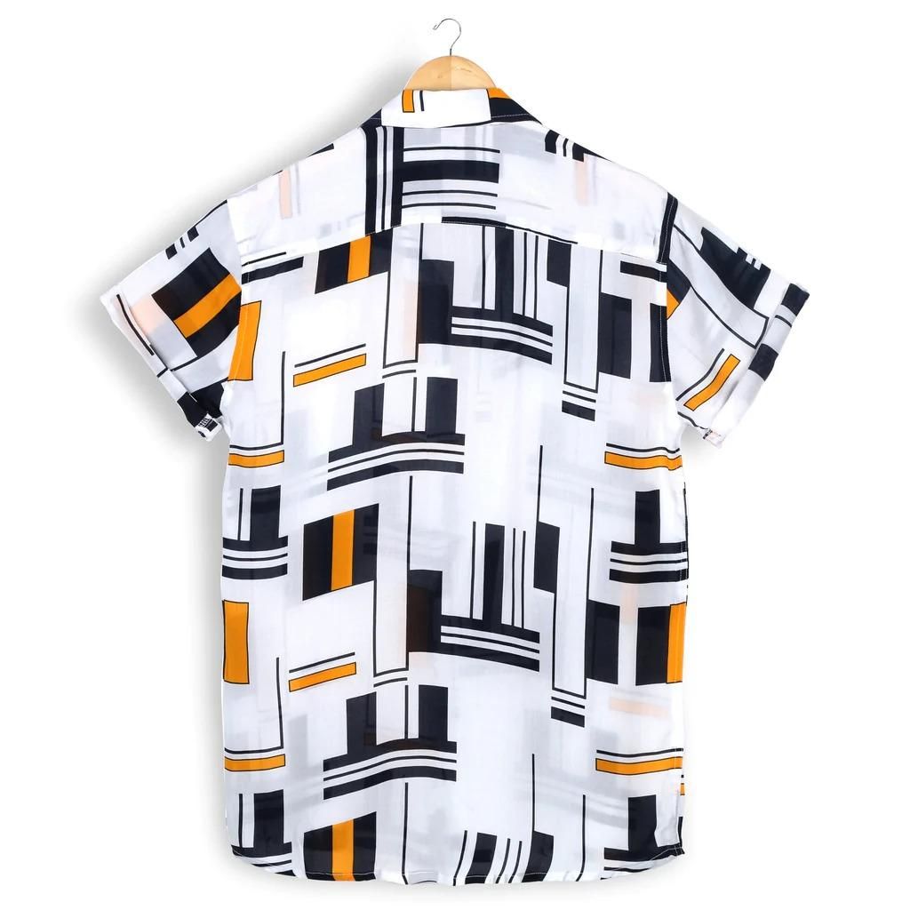 Rayon Printed Half Sleeves Regular Fit Mens Casual Shirt