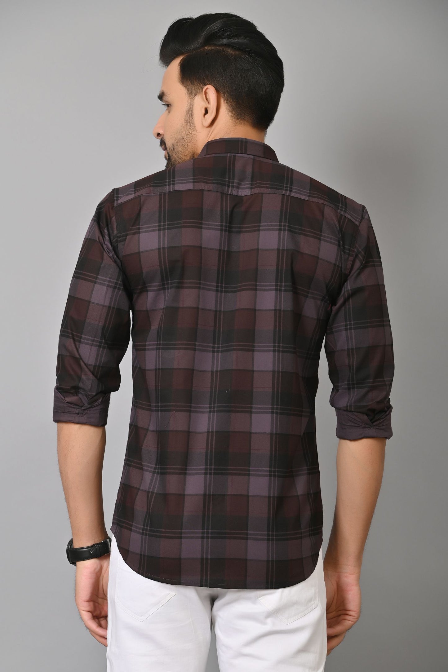 Gasperity Cotton Checks Full Sleeves Mens Casual Shirt
