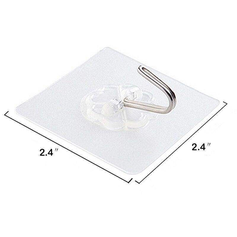 Wall Hook- Self Adhesive Silicone Wall Hooks(Pack of 10)