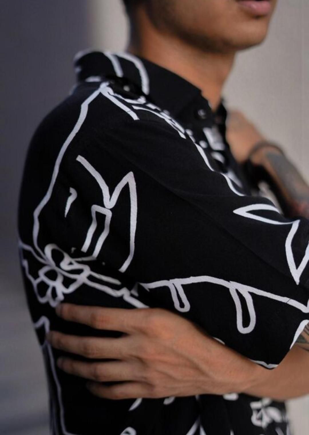 Stylist Men's Cotton Printed Shirt