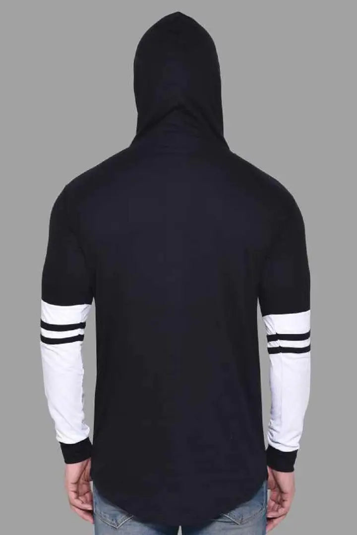 RiseMax Striped Cotton Blend M25 Full Sleeve Hoodie Regular Fit T-Shirt for Men