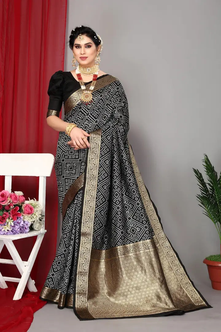 Soft Banarasi Silk Saree Silk Saree With Running Blouse