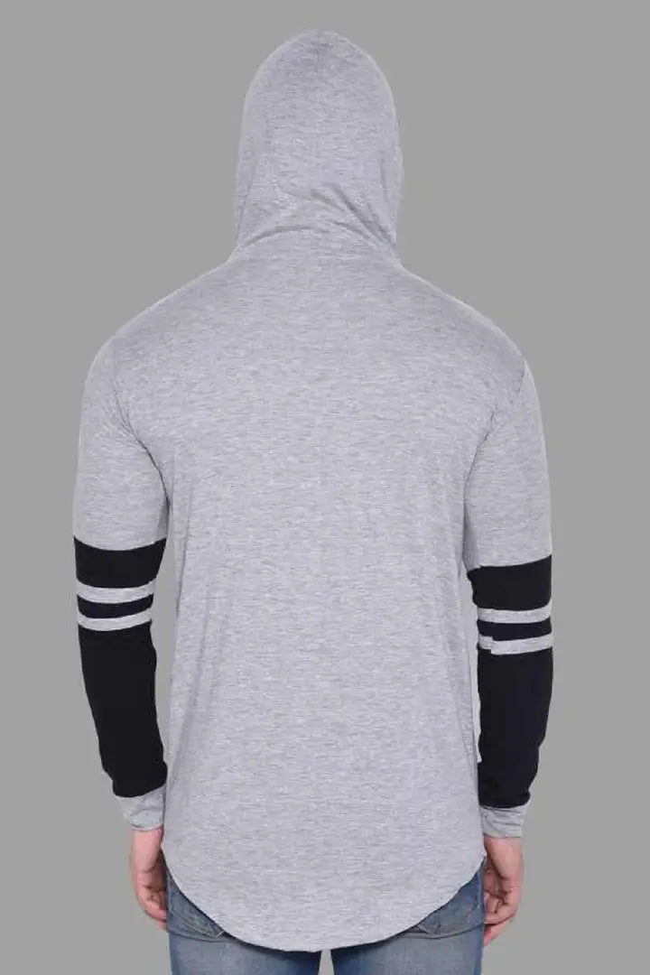 RiseMax Striped Cotton Blend M25 Full Sleeve Hoodie Regular Fit T-Shirt for Men