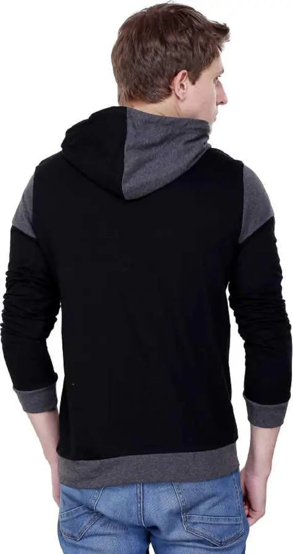 RiseMax Colourblocked Cotton Blend M26 Full Sleeve Hoodie Regular Fit T-Shirt for Men