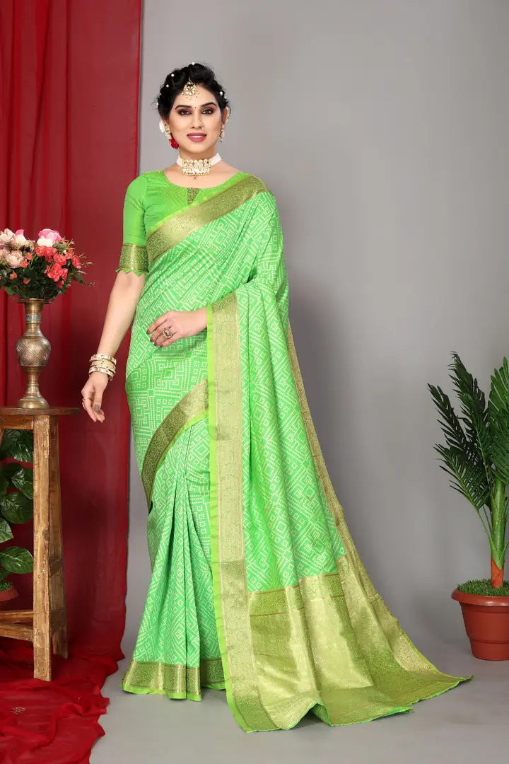 Soft Banarasi Silk Saree Silk Saree With Running Blouse