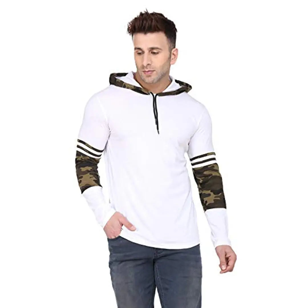 Aarcadian Men's Regular Fit Designer Hood Full T-Shirt