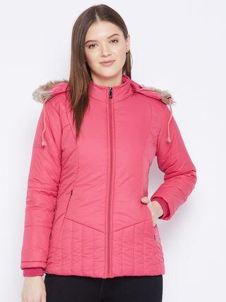 Women's Winter Wear Solid Parka Jacket