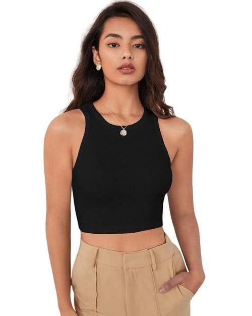 Trendy Solid Polyester Cotton Top