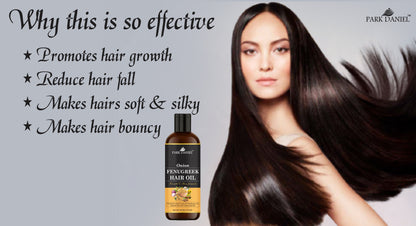 Park Daniel Premium Onion Fenugreek Hair Oil Enriched With Vitamin E -For Hair Growth and Shine (60 ml)