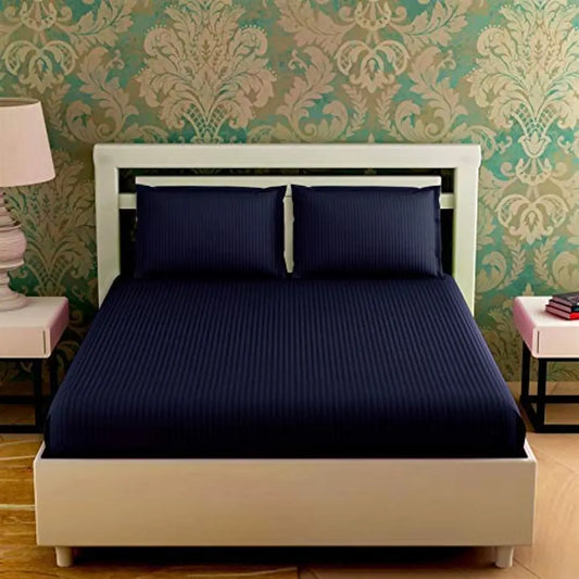 Fitted King Size bedsheet Cotton | Elastic bedsheet