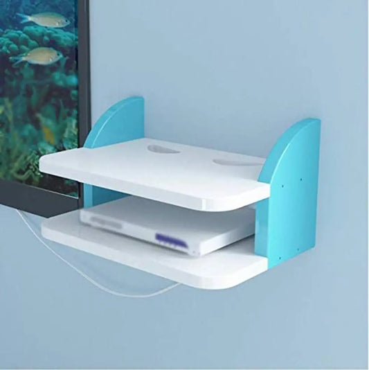 onlinecraft ooden Set top Box Wooden Wall Shelf (Number of Shelves - 1, White, Green)