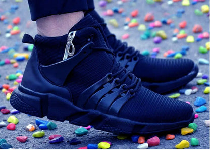 Stylish Navy Blue Mesh Running Sports Shoes For Men