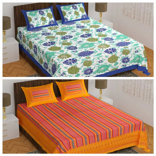 Combo Of Cotton Double Bedsheet