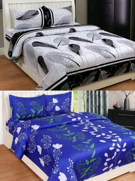 poly cotton bedsheet combo