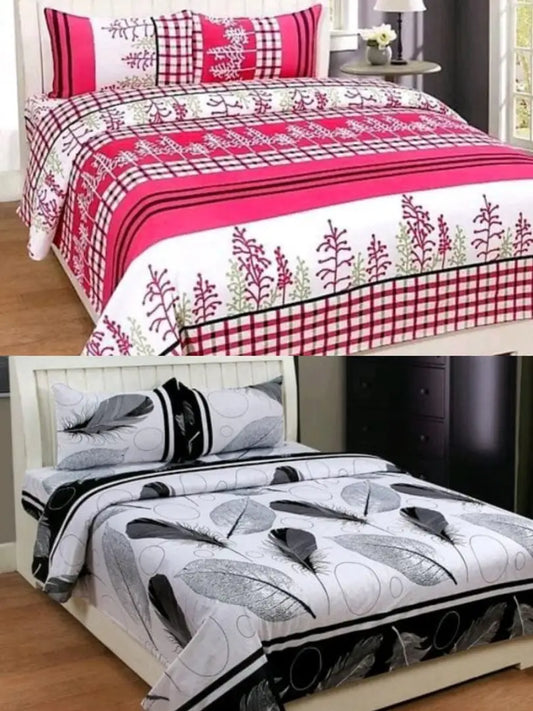 poly cotton bedsheet combo