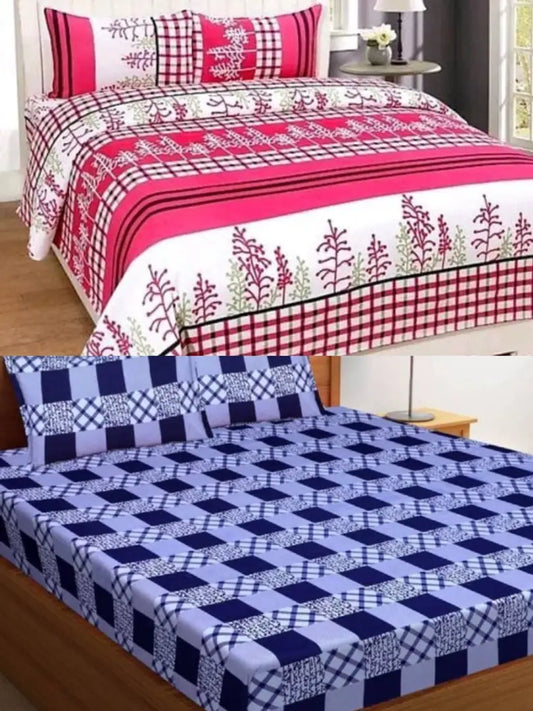 poly cotton bedsheet combo