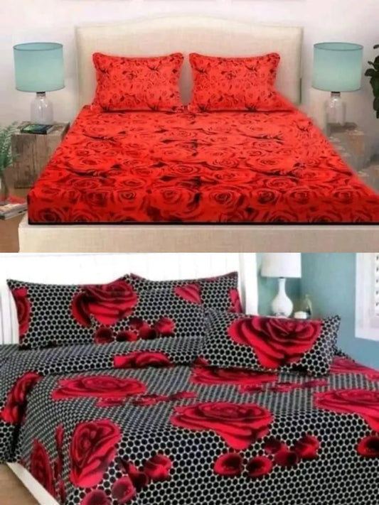 poly cotton bedsheet combo