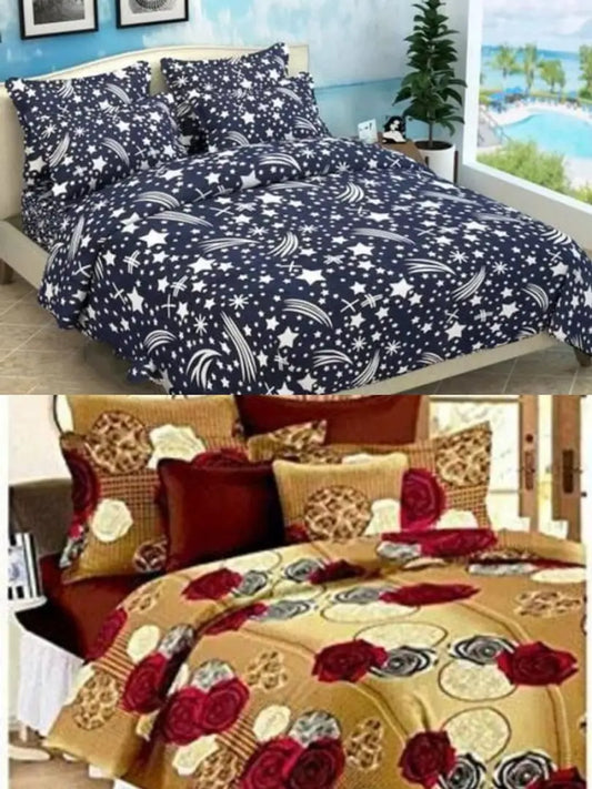 poly cotton bedsheet combo