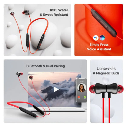Rockerz 205 Pro in Ear Bluetooth Neckband with Beast Mode