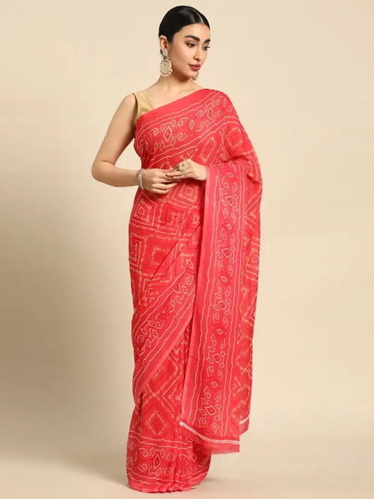 printed saree with blouse saree