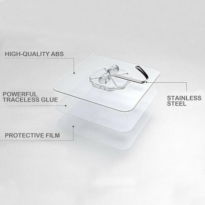 Wall Hook- Self Adhesive Silicone Wall Hooks(Pack of 10)