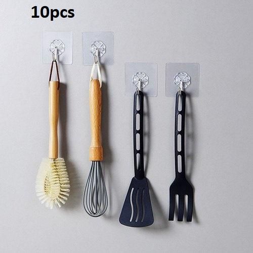 Wall Hook- Self Adhesive Silicone Wall Hooks(Pack of 10)
