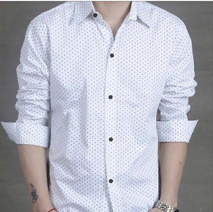 Cotton Blend Printed Slim Fit Shirt