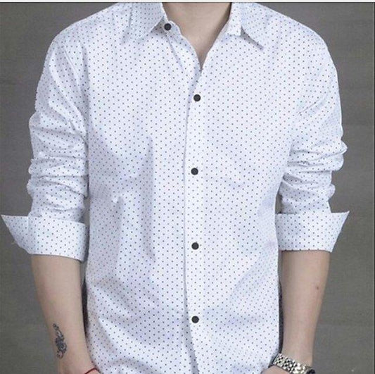 Cotton Blend Printed Slim Fit Shirt