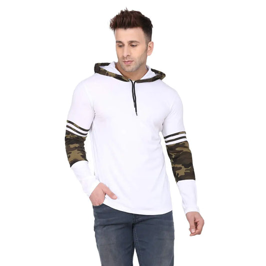 Aarcadian Men's Regular Fit Designer Hood Full T-Shirt
