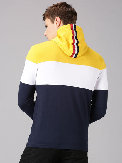Urgear Fleece Color Block Full Sleeves Regular Fit Mens Hoodie