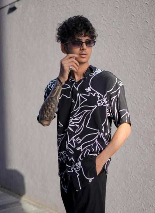 Stylist Men's Cotton Printed Shirt