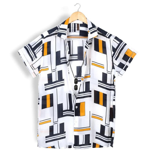 Rayon Printed Half Sleeves Regular Fit Mens Casual Shirt