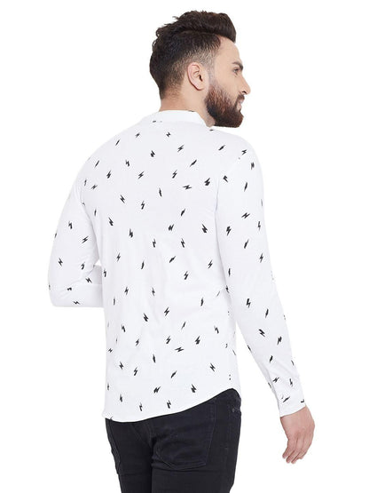 Gritstones Cotton Printed Full Sleeves Mens Casual Shirt