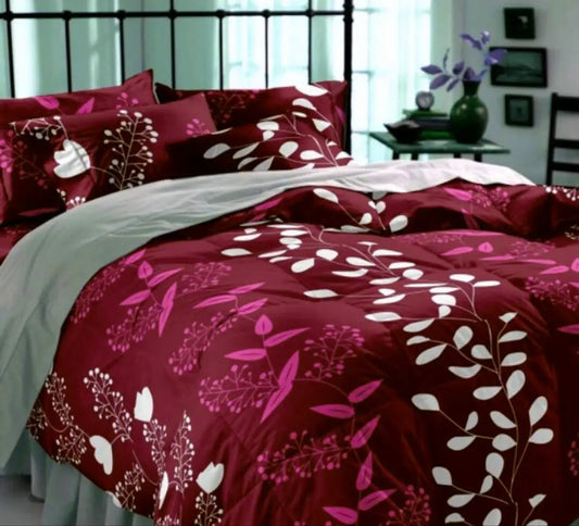HANU Home Finishing Present by 3D bedsheet Double with Pillow Cover Combo/BEDSHEET/CHADER/BEDLINE Color Multi Size 90X100 INCH