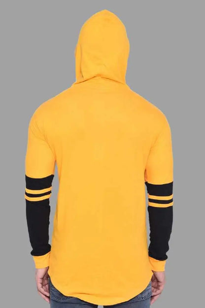 RiseMax Striped Cotton Blend M25 Full Sleeve Hoodie Regular Fit T-Shirt for Men