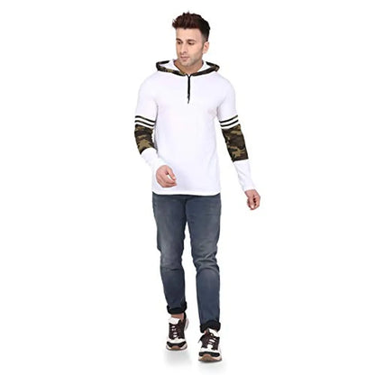 Aarcadian Men's Regular Fit Designer Hood Full T-Shirt